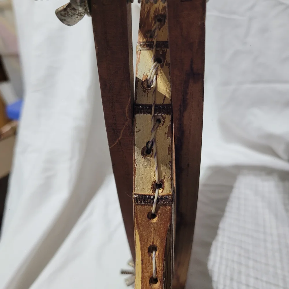 Vintage Wooden Sears Ladies Gold Trophy Tennis Racket with Press - Picture 8 of 9